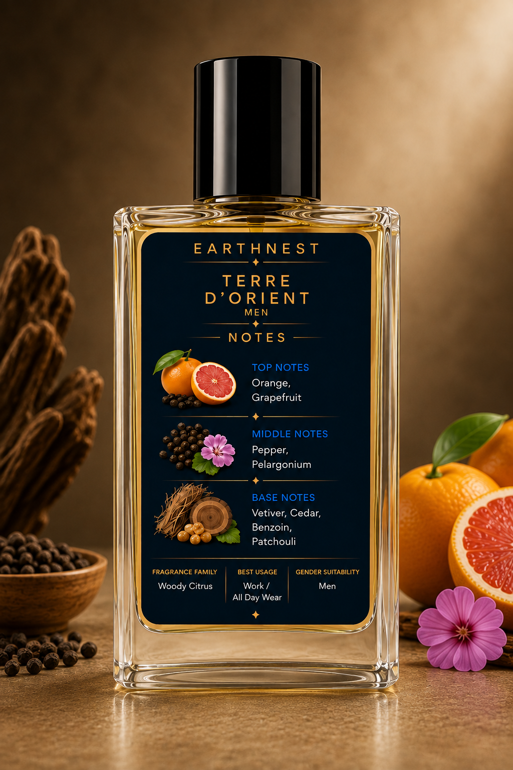 Earthnest Terre D’Orient Men – Woody Citrus Eau De Parfum | 50 ml - Image 2