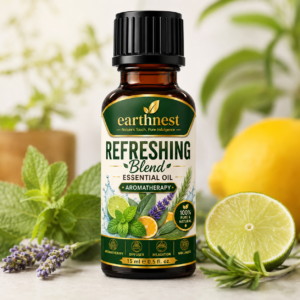 Earthnest Refreshing Blend Essential Oil – 100% Pure Aromatherapy Blend | 15ml