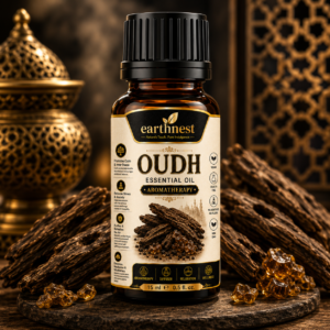Earthnest Oudh Essential Oil – 100% Pure Steam Distilled Aromatherapy Oil | 15ml