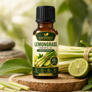 Earthnest Lemongrass Essential Oil – Premium Aromatherapy Oil | Fresh Citrus Aroma | 15 ml