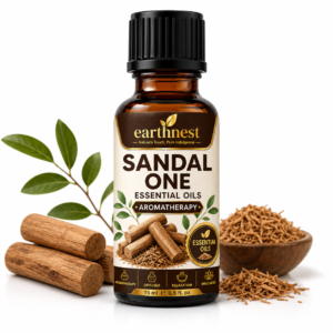 Earthnest Sandal One Essential Oil – Premium Aromatherapy Blend for Relaxation, Wellness & Home Fragrance (15ml)