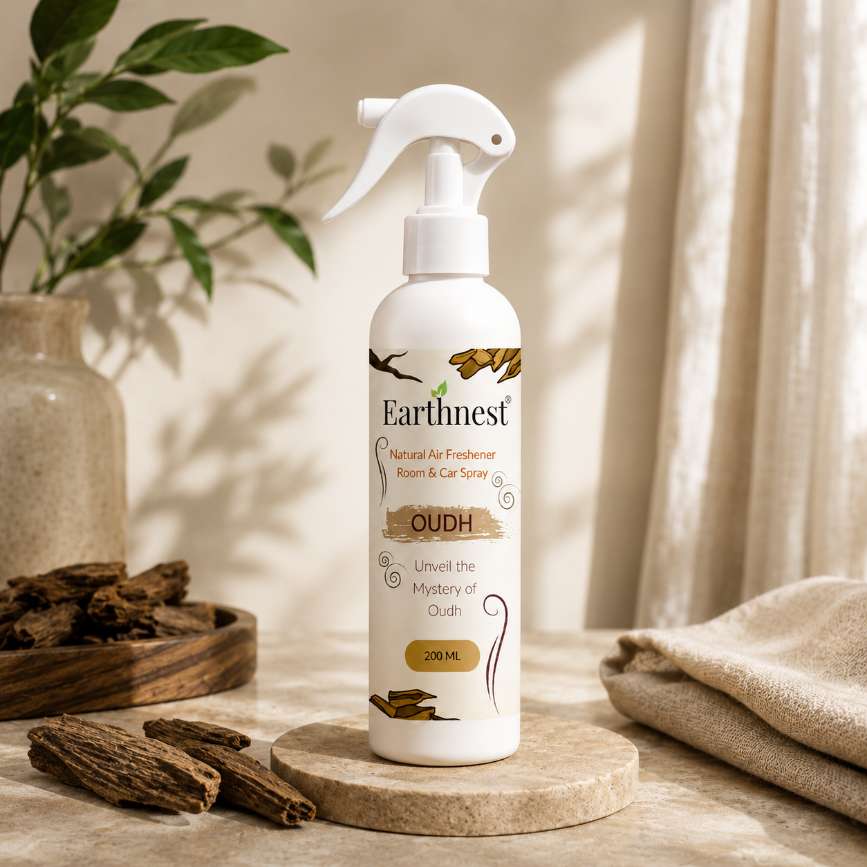 Earthnest Pure Oudh Premium Air Freshener Spray | 200ml