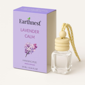 Earthnest lavender calm Hanging Pod Aroma Diffuser – Premium lavender Long Lasting Car Perfume & Air Freshener (10ml)